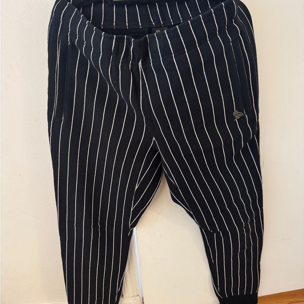 OVO Black and White Striped Joggers